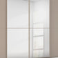 Supreme Duo Fango 4 Door Sliding Wardrobe with Mirror - Closeup View