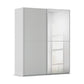 Supreme Duo Silk Grey 2 Door Sliding Door Wardrobe with Mirror