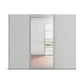 Supreme Duo Silk Grey 3 Door Sliding Wardrobe with Mirror - Front View