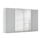 Supreme Duo Silk Grey 4 Door Sliding Wardrobe with Mirror