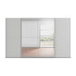 Supreme Duo Silk Grey 4 Door Sliding Wardrobe with Mirror - Front View