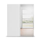 Supreme Duo White Glass & Mirror 2 Door Sliding Door Wardrobe