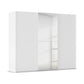 Supreme Duo White Glass & Mirror 3 Door Sliding Wardrobe