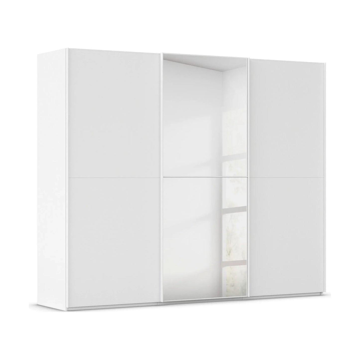Supreme Duo White Glass & Mirror 3 Door Sliding Wardrobe