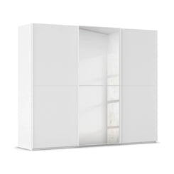 Supreme Duo White Glass & Mirror 3 Door Sliding Wardrobe