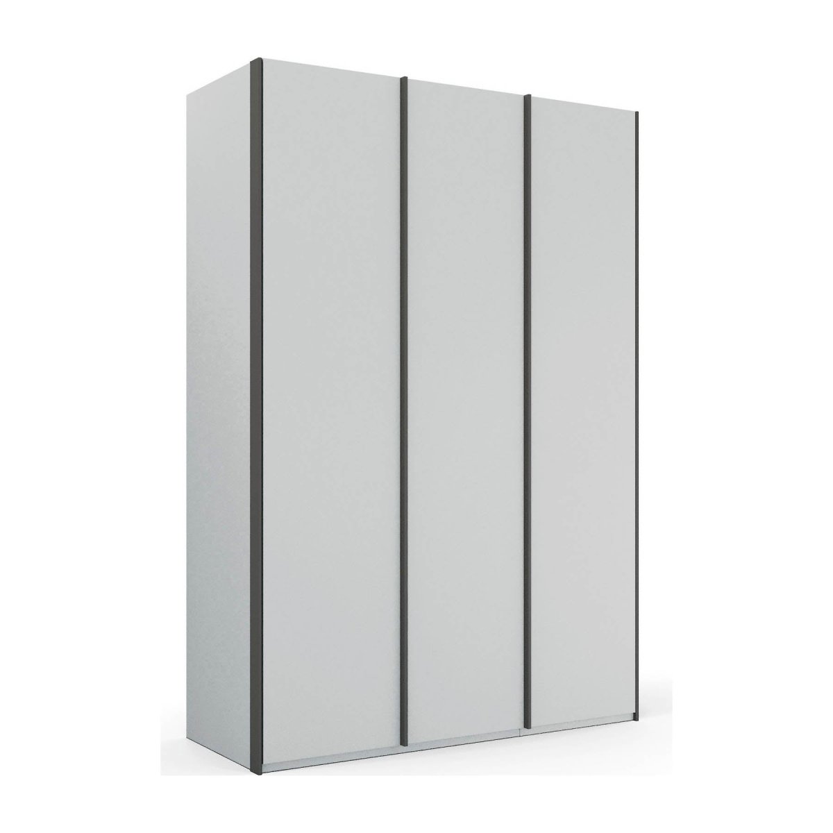 Symphony 151cm Decor 3 Door Hinged Wardrobe in Silk Grey