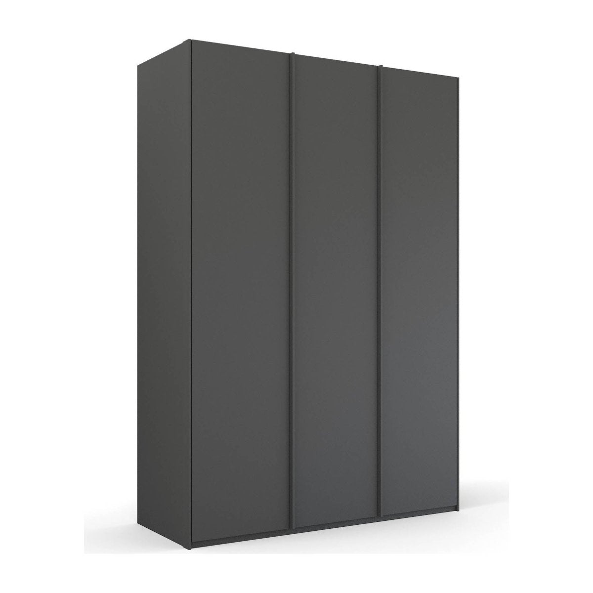 Symphony 151cm Decor 3 Door Hinged Wardrobe in Metallic Grey