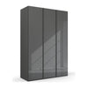 Rauch Symphone Black glass 3 door Hinged wardrobe Width 151cm, available in 2 Height sizes 223cm and 235cm
