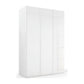 Symphony 151cm Glass 3 Door Wardrobe in White Glass
