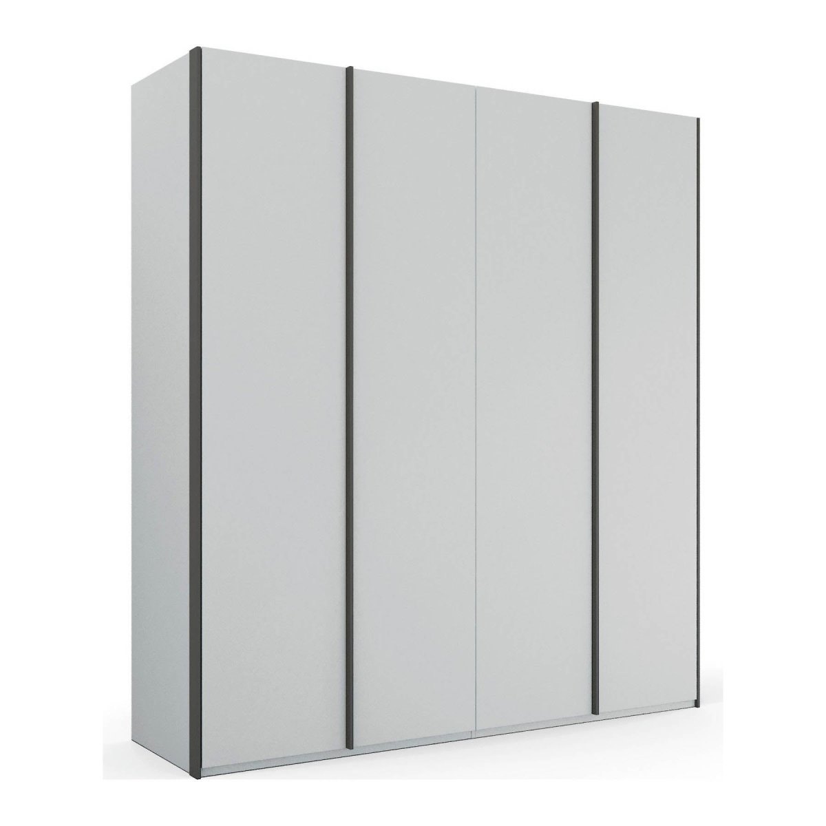 Symphony 201cm Decor 4 Door Hinged Wardrobe in Silk Grey