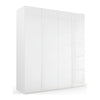 Symphony 201cm 4 Door Hinged Wardrobe in White Glass