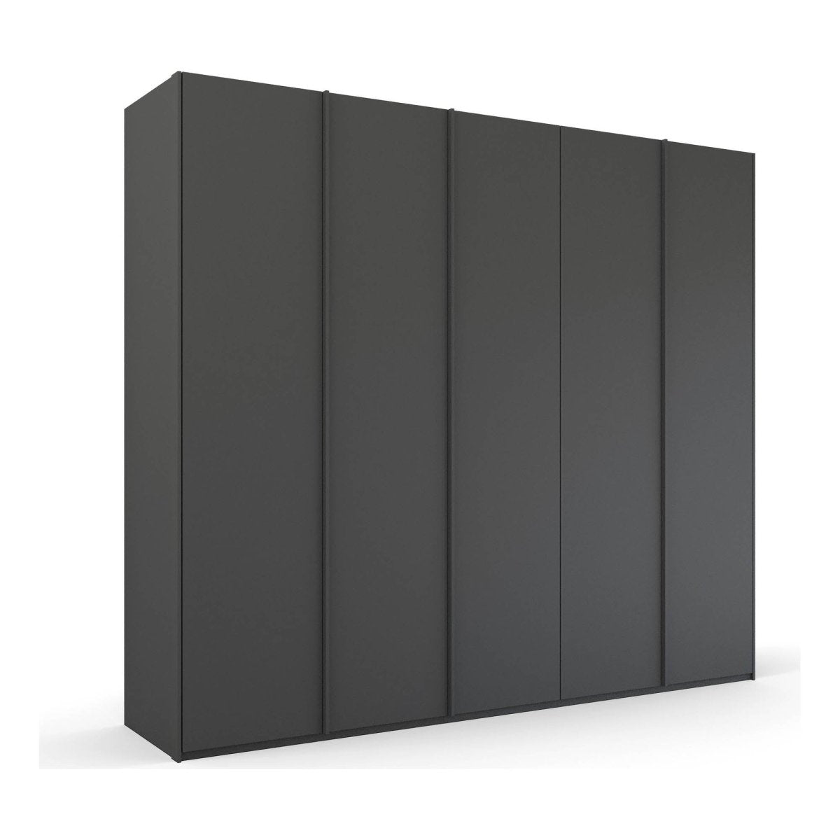 Symphony 251cm Decor 5 Door Hinged Wardrobe in Metallic Grey