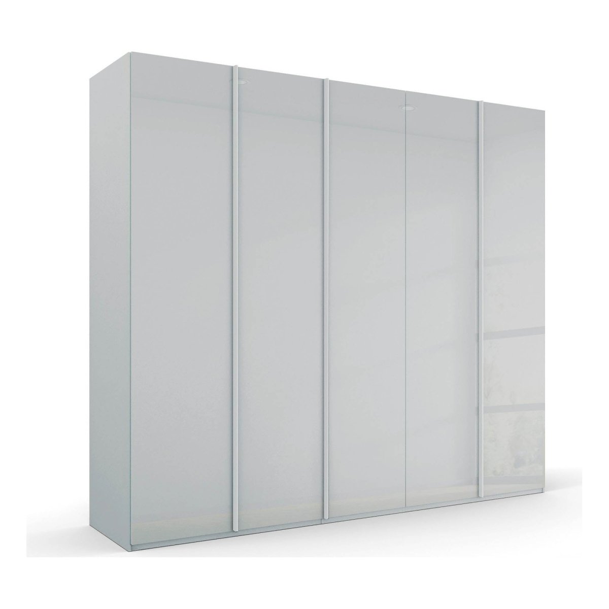 Symphony 251cm Large 5 Door Wardrobe in Silk Grey