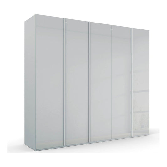Symphony 251cm Large 5 Door Wardrobe in Silk Grey