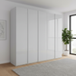 Rauch Symphony 251cm Glass 5 Door Wardrobe with full glass doors and integrated handles