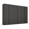 Symphony 301cm Decor 6 Door Hinged Wardrobe in Metallic Grey