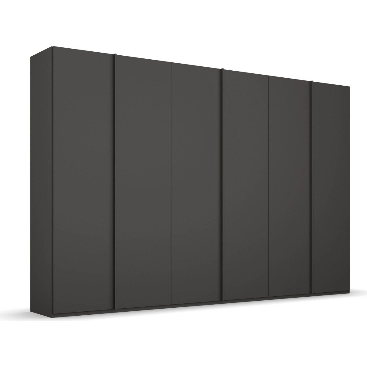 Symphony 301cm Decor 6 Door Hinged Wardrobe in Metallic Grey