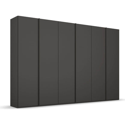 Symphony 301cm Decor 6 Door Hinged Wardrobe in Metallic Grey