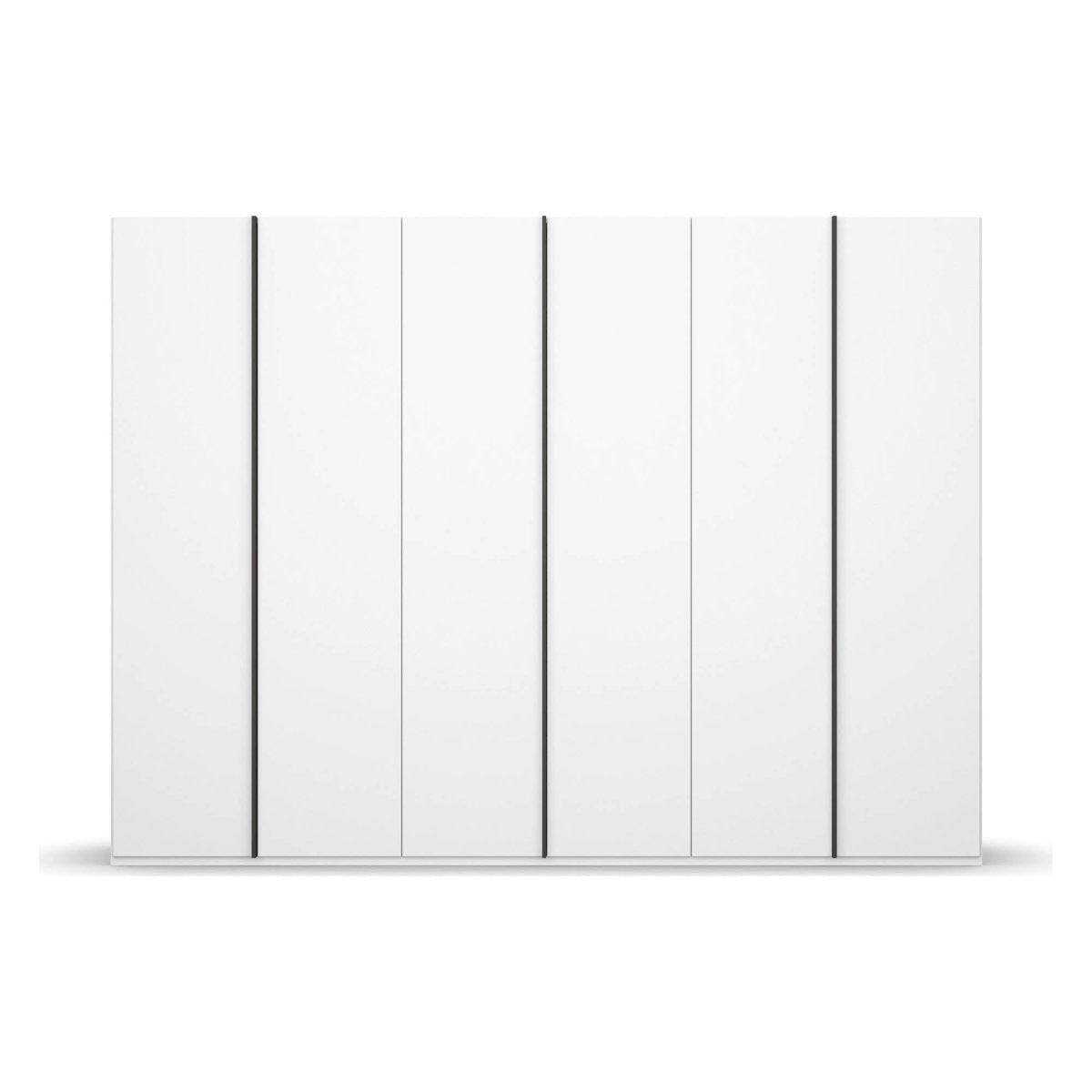 Symphony 301cm Decor 6 Door Hinged Wardrobe in White
