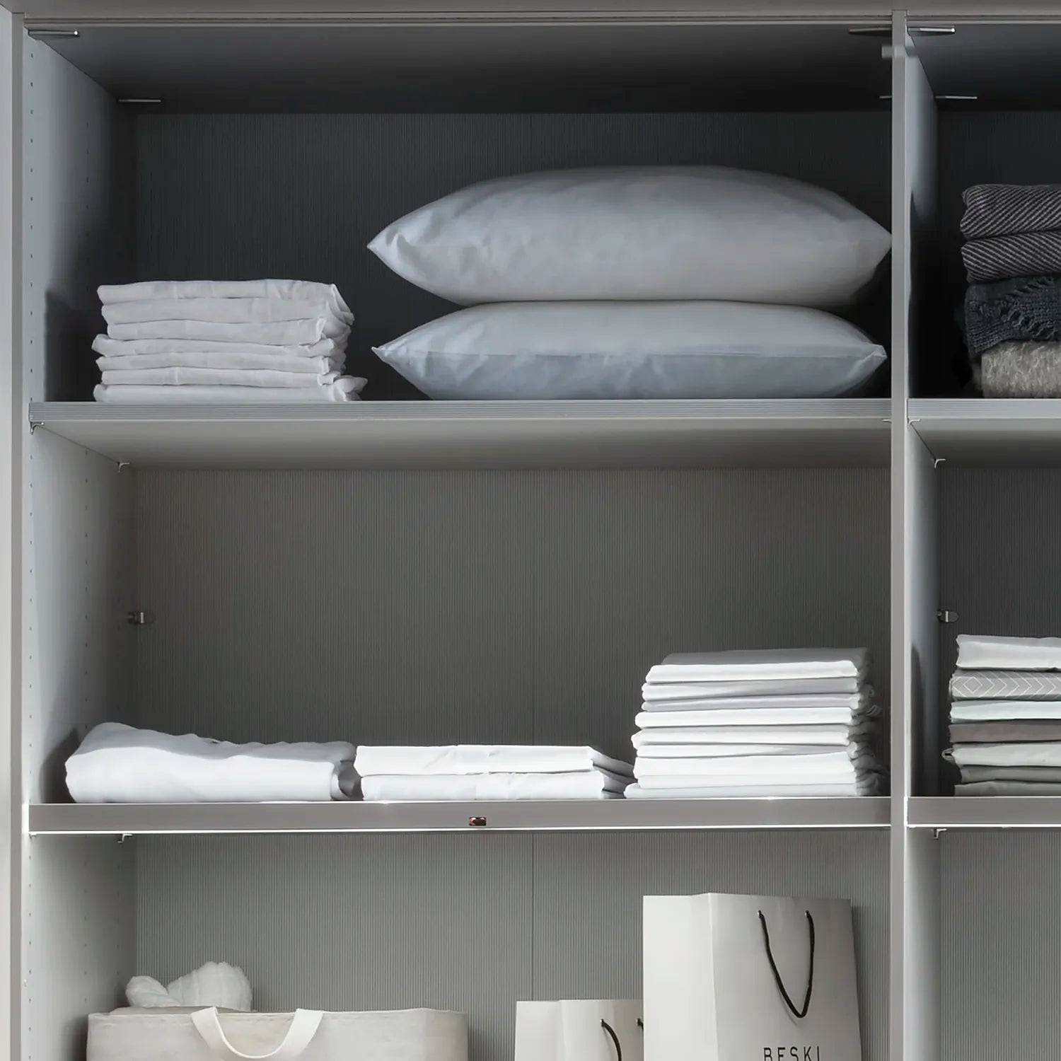 Templin 1000 6 Door 6 Drawer Wardrobe - W300cm -  Interior View Styled in a Bedroom