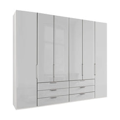 Templin 2000 Glass 6 Door 6 Drawer Wardrobe - W250cm