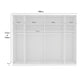 Templin Champagne 2000 Glass 6 Door 6 Drawer Wardrobe - W300cm - Interior Dimensions