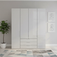Templin 2000 4 Door 3 Drawers Wardrobe - W200cm