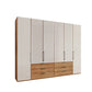 Templin 1000 Bianco Oak Carcase 6 Door 6 Drawer Hinged Wardrobe W250cm
