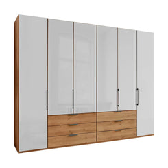 Templin 2000 Bianco Oak Carcase 6 Door 6 Drawer Wardrobe - W300cm