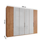 Templin 1000 Bianco Oak Carcase 6 Door Hinged Wardrobe - 300cm - Dimensions 
