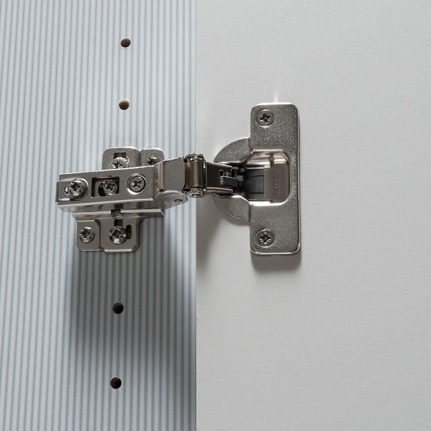 Templin 2000 Glass 6 Door 6 Drawer Wardrobe - W250cm - Hinged Door Internal Part Closeup View