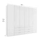 Templin Champagne 2000 Glass 6 Door 6 Drawer Wardrobe - W300cm - Dimensions