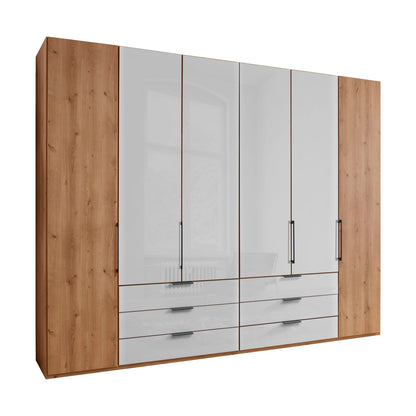 Templin 1000 6 Door 6 Drawer Hinged Wardrobe in White