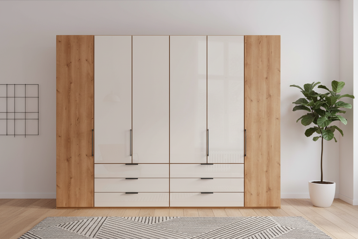 Templin 1000 6 Door 6 Drawer Hinged Wardrobe