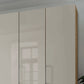 Templin 2000 Bianco Oak Carcase 6 Door 6 Drawer Wardrobe - W250cm - Closeup View