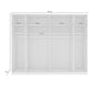 Templin 2000 Glass 6 Door 6 Drawer Wardrobe - W250cm  Interior View With Dimensions
