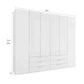 Templin 2000 Glass 6 Door 6 Drawer Wardrobe - W250cm - Dimensions