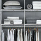 Templin 2000 Bianco Oak Carcase 6 Door 6 Drawer Wardrobe - W300cm -   Shelves & Hanging Rail Styled in a Bedroom 