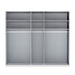 Templin 2000 Bianco Oak Carcase  5 Door Hinged Wardrobe - 250cm - Interior View