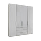 Templin 1000 4 Door 3 Drawers 200cm Hinged Wardrobe