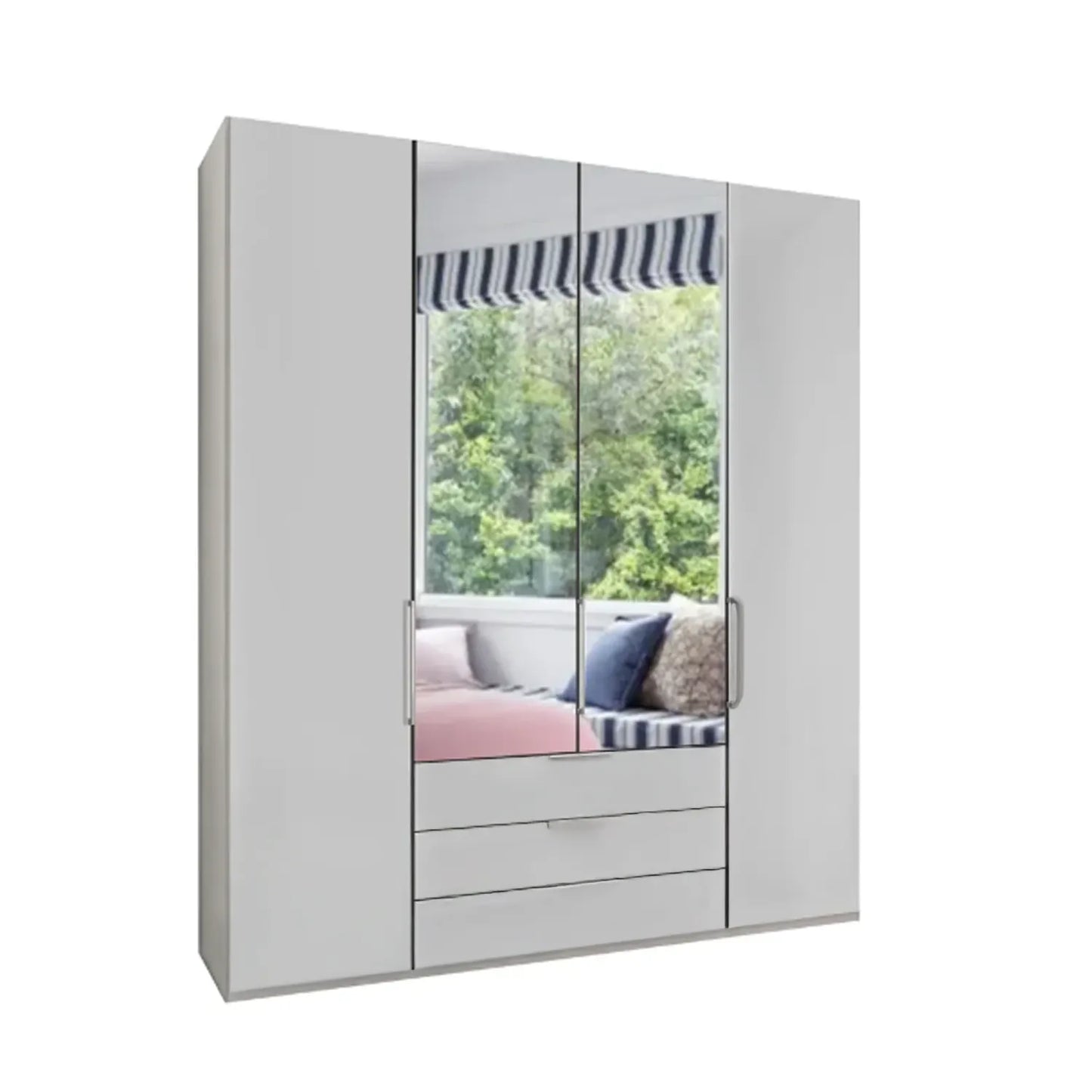 Templin 1000 4 Door 3 Drawers 200cm Hinged Wardrobe