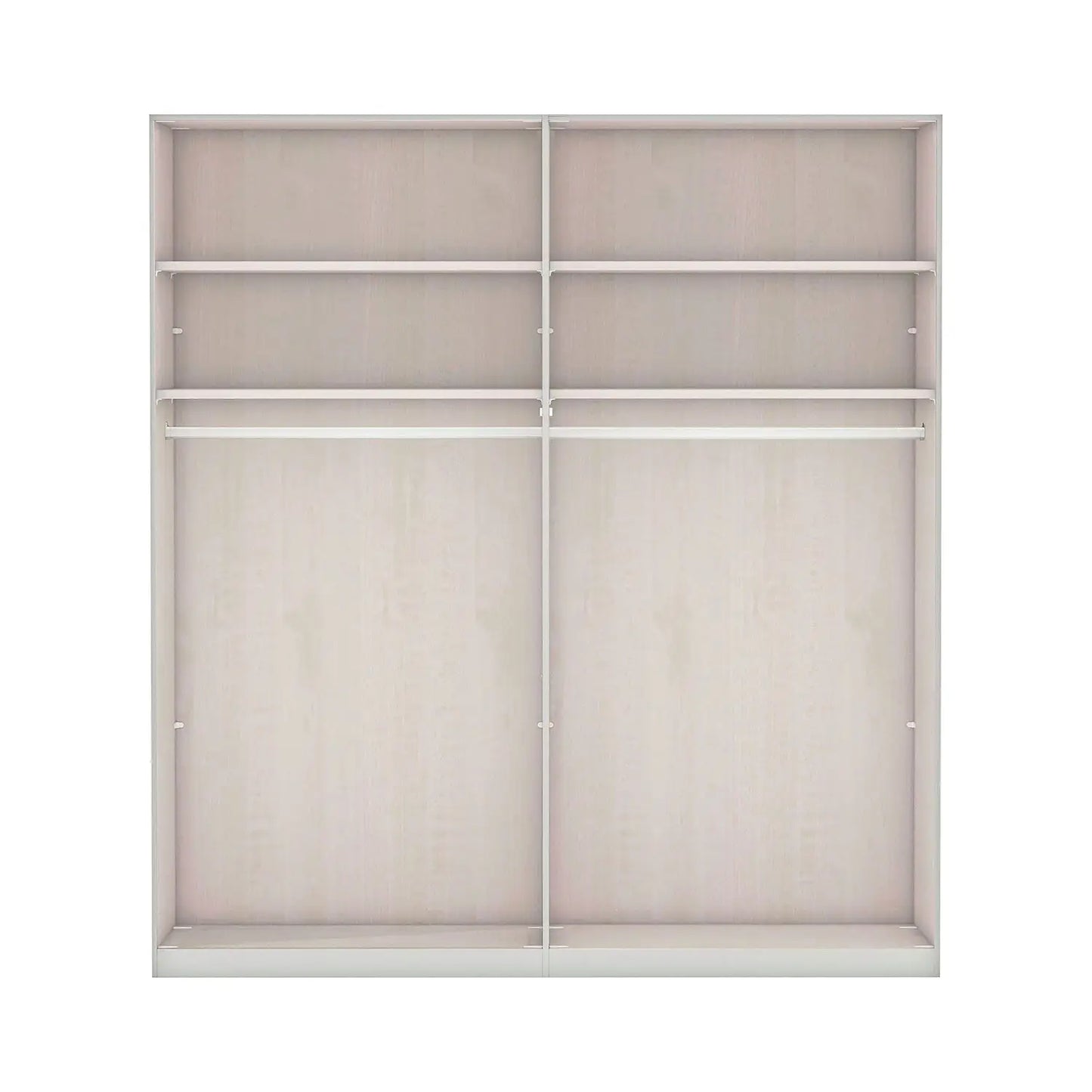 Torino 4 Door Hinged Oak and White Glass Wardrobe