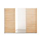 Front view of Tubona Sonoma Oak 3 Door Sliding Wardrobe with Mirror – W271cm