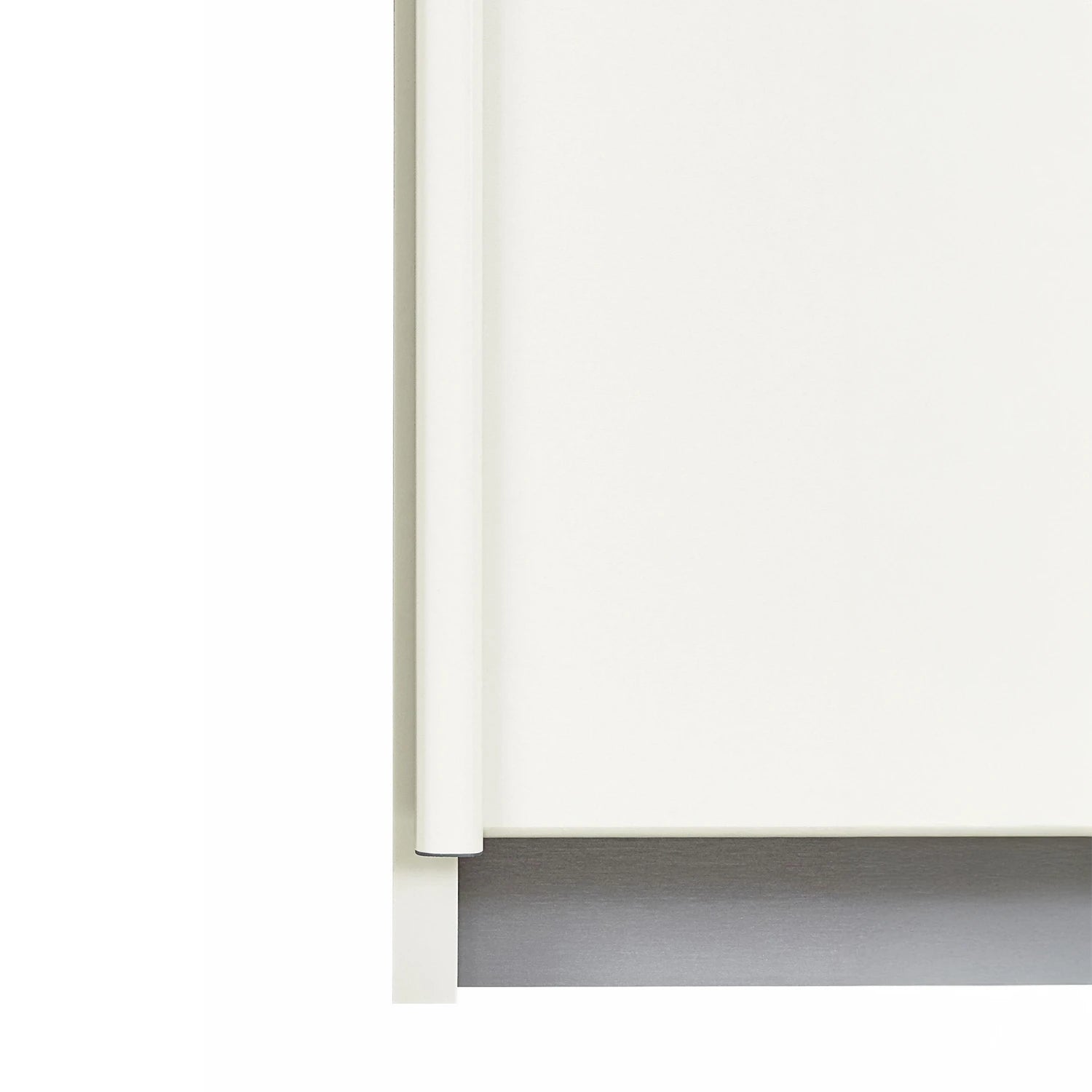 Door handle bar of Tubona 271cm wide White 3 Door Sliding Wardrobe with Mirror 