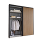 Tulsa 2 Door Black Sliding Door Wardrobe