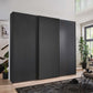 Tulsa 3 Door Graphite Sliding Door Wardrobe with Decking - Free Assembly
