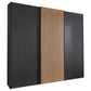Tulsa 3 Door Graphite Sliding Door Wardrobe with Decking - Free Assembly 