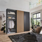Tulsa 3 Door Graphite Sliding Door Wardrobe with Oak Decking - Free Assembly 