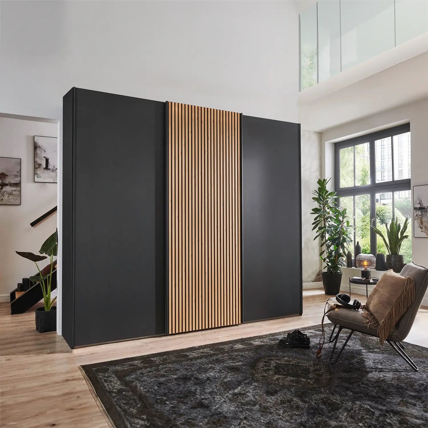 Graphite Sliding Door Wardrobes