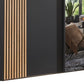 Tulsa 3 Door Graphite Sliding Door Wardrobe with Oak Decking and Mirror 
